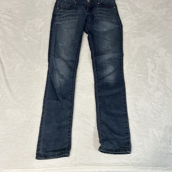 Guess Womens Sarah Fit Skinny Jeans Size 27 Medium Wash Blue Mid Rise distressed - Picture 8 of 13